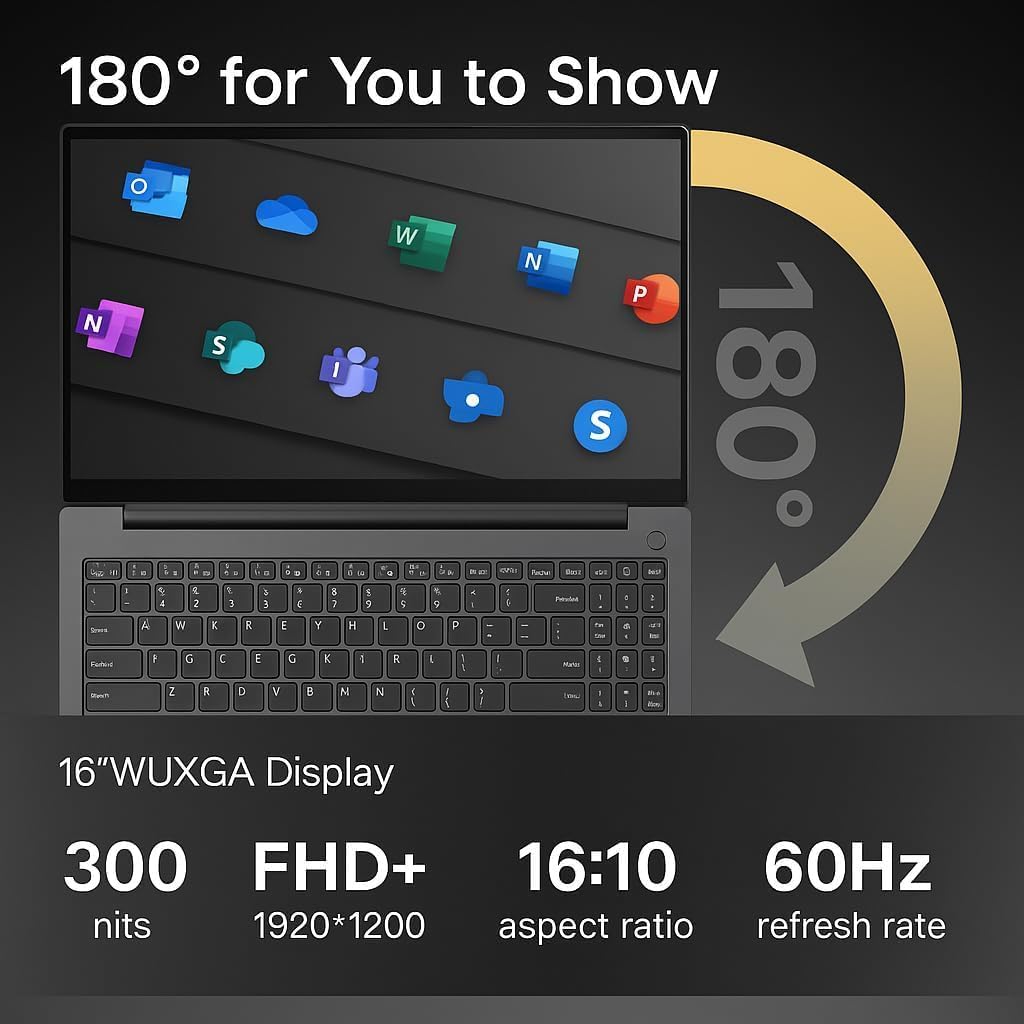 Lenovo Newly Designed 16' Thinkpad Touchscreen Laptop(2025/2026 Edition) with Microsoft Office, Intel Core Ultra 5 125U, 64GB RAM, 4TB SSD, Backlit Keyboard, Fingerprint Reader, Windows 11 Pro-WOWPC