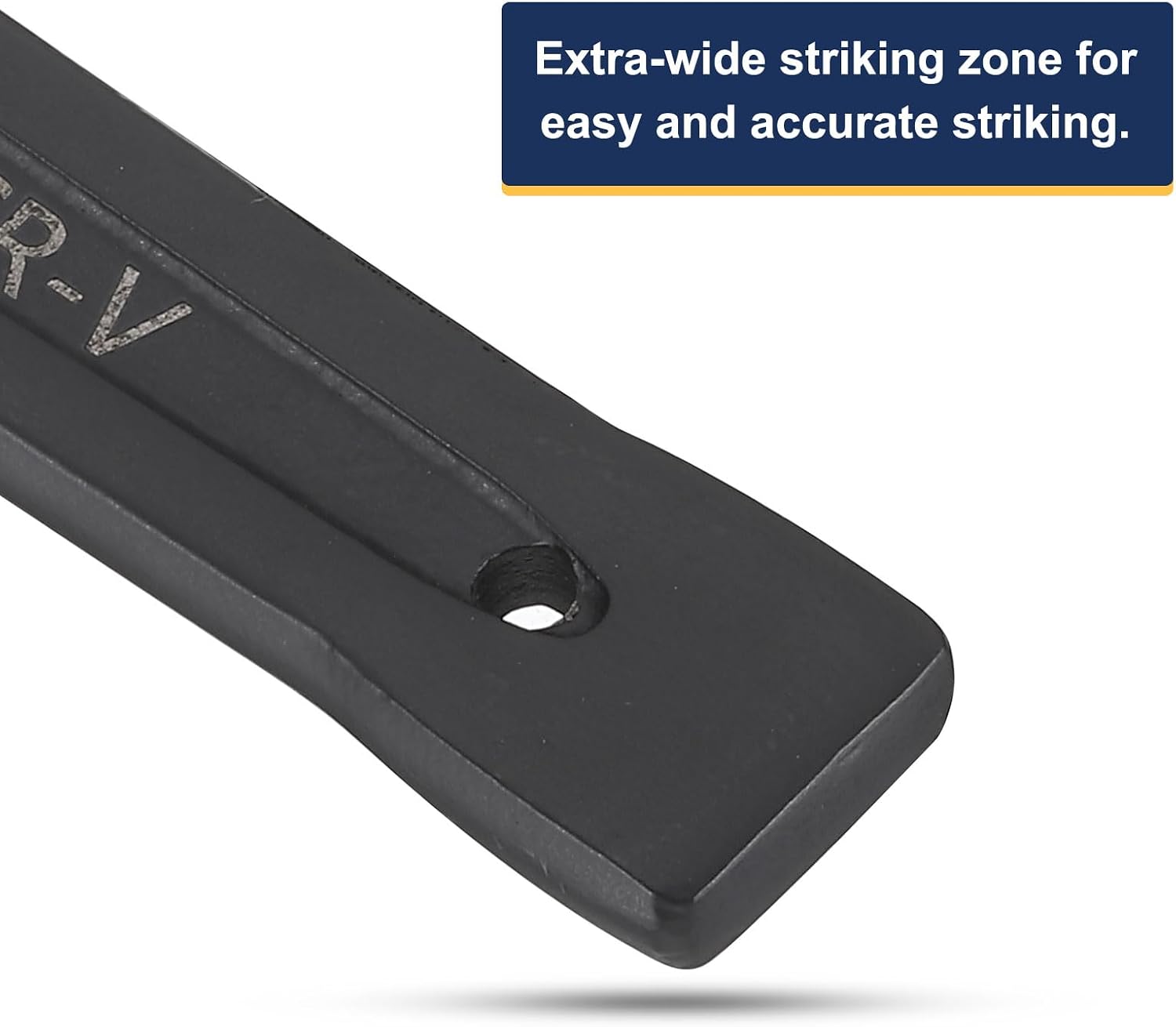HARFINGTON Box End Striking Ring Wrench 135mm Metric CR-V Steel 12-Point Flat Strike Wrench Baking Paint Single Head Spanner Hand Tool for Mechanical Automotive Repair