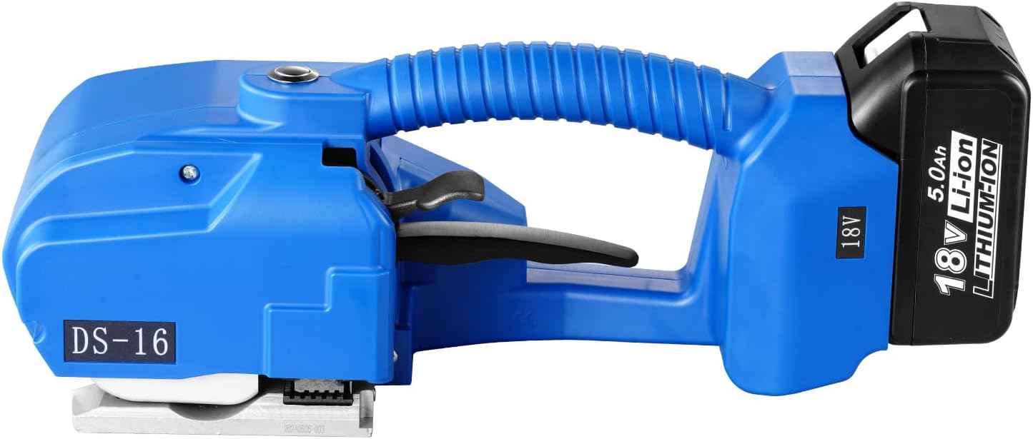 VEVOR Electric Strapping Machine, for 0.35'-0.63' PP PET Straps, Portable Electric Banding Tool with Digital Display, 2 x 5000mAh Battery Powered Automatic Strapping Tool for Packaging Box Pallet