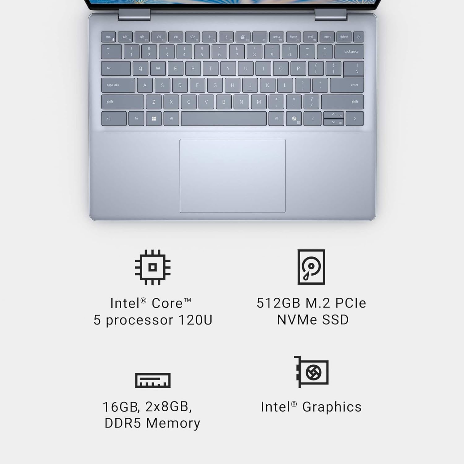 Dell Inspiron 14 7440 2-in-1 Laptop (14' FHD+ Touchscreen, Intel Core 5 120U (> i7-1355U), 16GB DDR5, 512GB SSD), for Creator, Designer, 10-Hr Long Battery Life, Backlit, Win 11 Pro (Renewed)