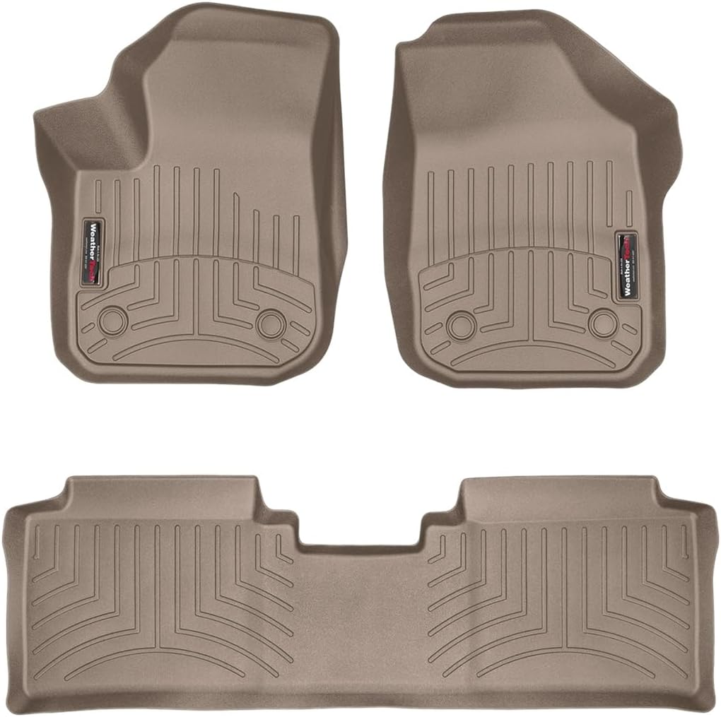 WeatherTech Custom Fit FloorLiners for Buick Envision - 1st & 2nd Row (45964-1-2), Tan