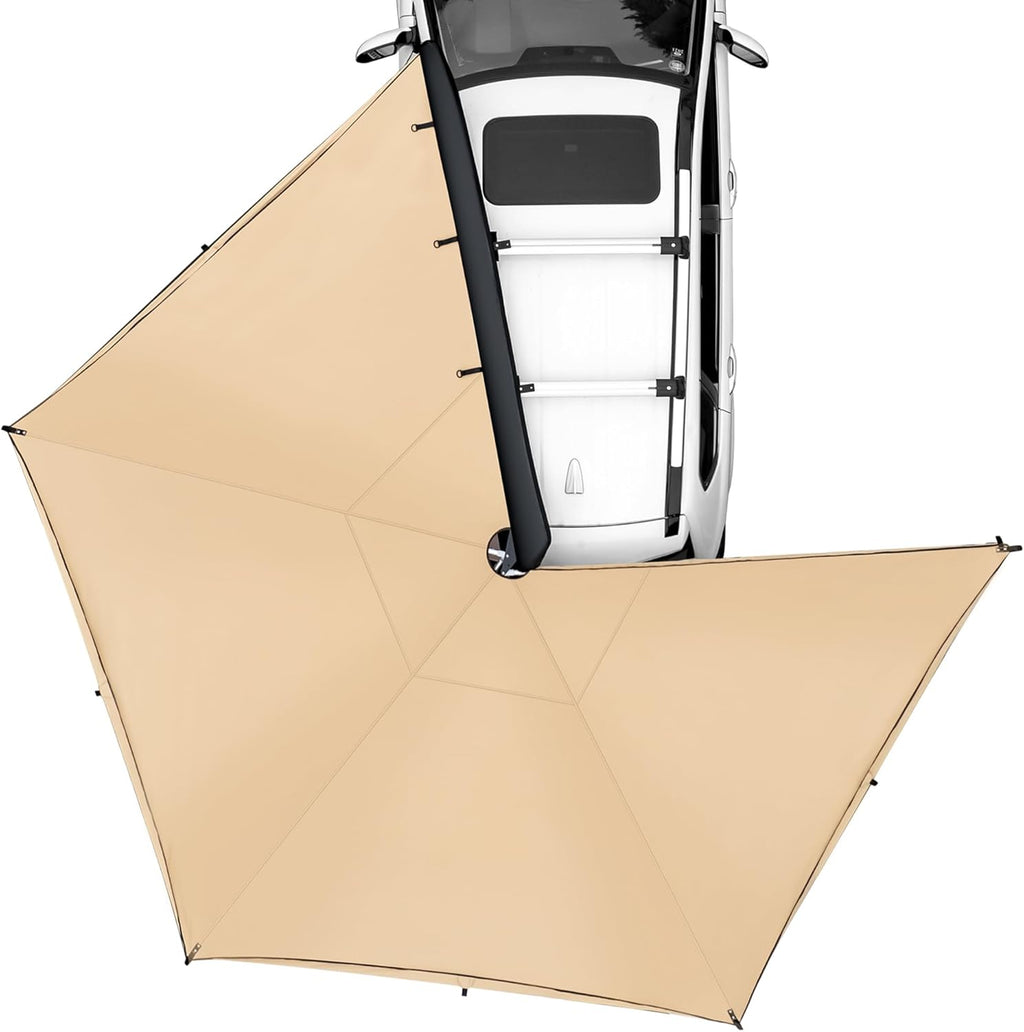 VEVOR 270 Degree Awning, 115 sq.ft Driver Side Vehicle Awning, UV50+ Waterproof Car Side Awnings with Carry Bag, All-Weather Overland Awnings Car Shelter for SUV Van Truck Camping