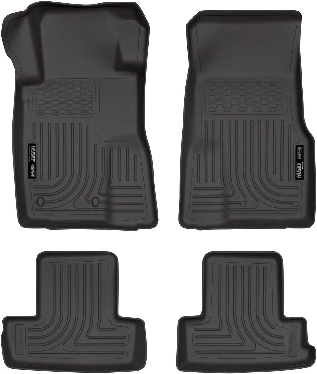 Husky Liners Weatherbeater Floor Mats | Fits 2010-2014 Ford Mustang | Front & 2nd Row, 4-pc Black - 98371