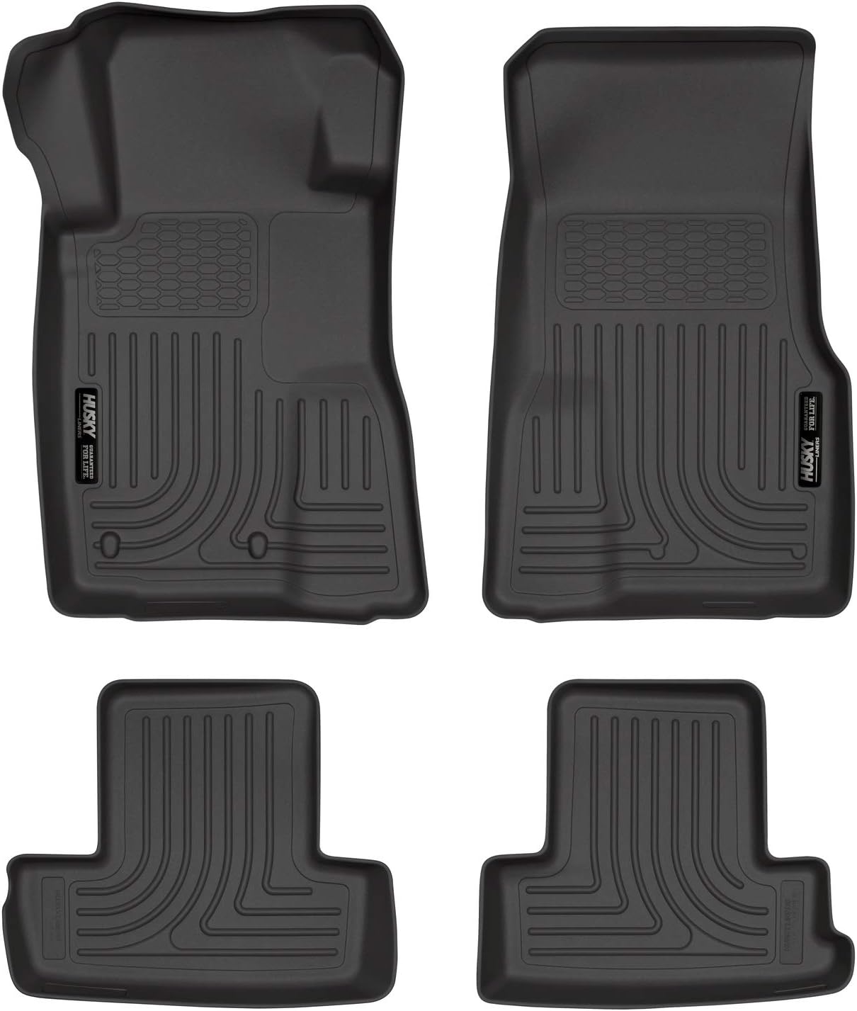Husky Liners Weatherbeater Floor Mats | Fits 2010-2014 Ford Mustang | Front & 2nd Row, 4-pc Black - 98371