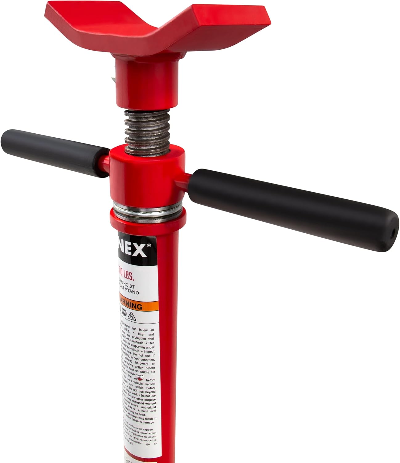 SUNEX TOOLS 6810A, Underhoist Support Stand with Foot Pedal, ¾ Ton Capacity, Large Base, Bearing Mounted Spin Handle, Height Adjustment Under Load, Lightweight, Supports Vehicle Components Only