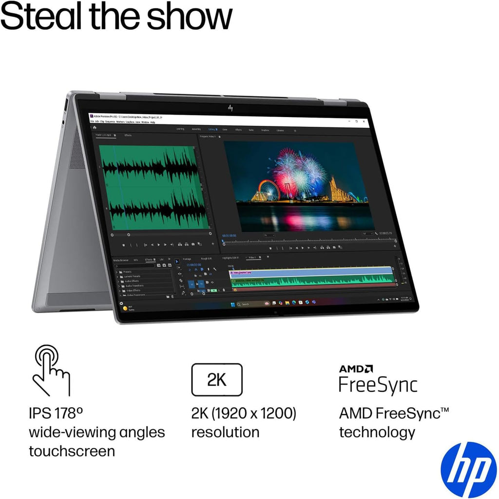 HP 2025 New Envy x360 2-in-1 Laptop, OmniBook X Flip 16' Touchscreen 2K IPS Display, AMD Ryzen AI 5 340, 16GB LPDDR5X RAM, 2TB Gen 4 SSD, Copilot AI, WiFi 6E, w/Mytrix Accessory, Win 11 Pro