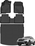Auxko All Weather Floor Mats Upper Cargo Mat Fit for Honda CR-V 2017-2022 (Include Hybrid) TPE Liners Accessories All Season Guard Odorless Anti-Slip Floor Mats Cargo Mat for Honda CRV 2017-2022 Black