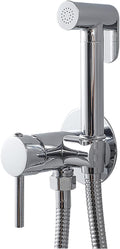Handheld Bidet Sprayer for Toilet, Brass Bathroom Concealed Bidet Sprayer, Bidet Sprayer Set, Portable Bidet for Toilet, Wall-Mounted Mixer Hot and Cold Water for Bathroo-Chrome