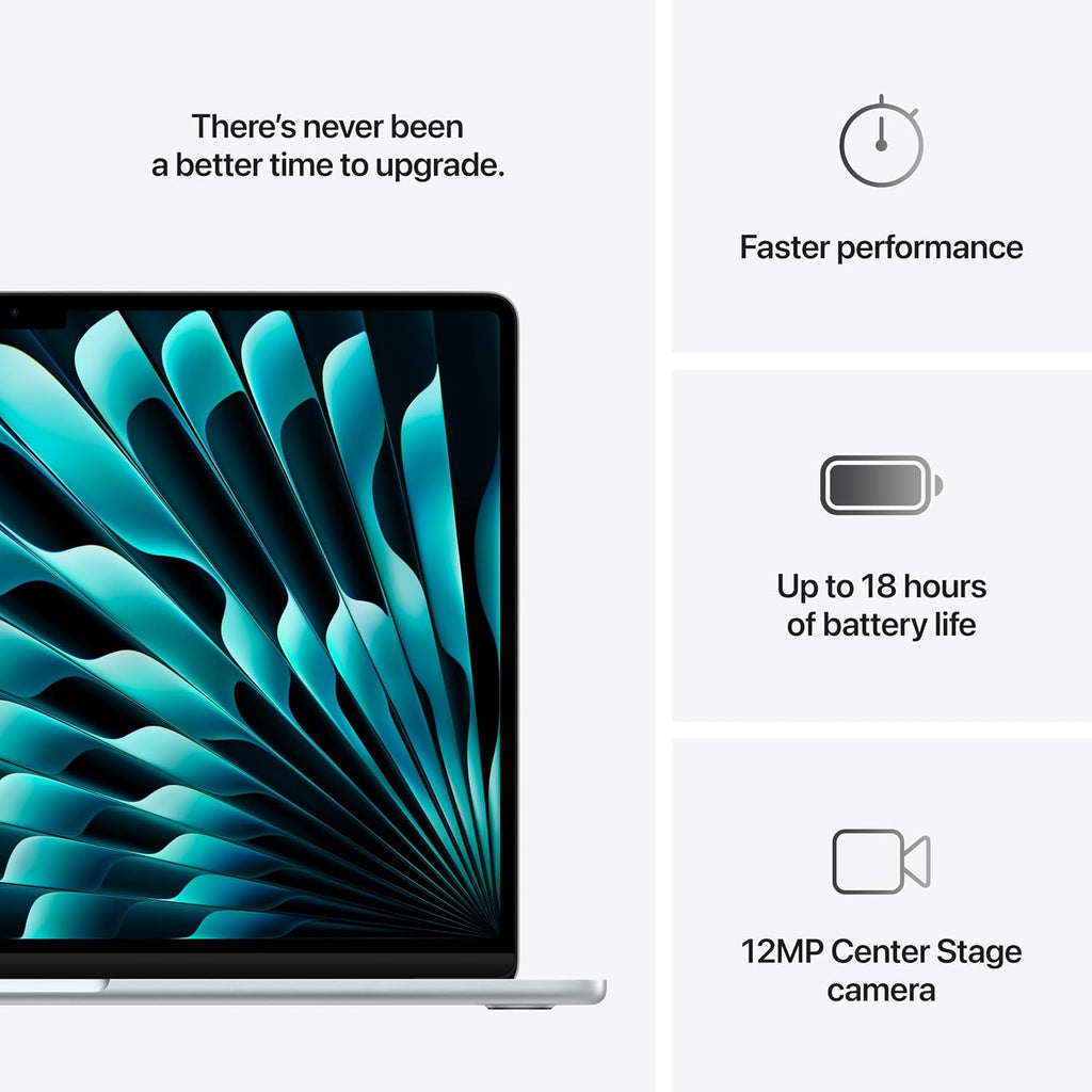 Apple 2025 MacBook Air 15-inch Laptop with M4 chip, 16GB Unified Memory, 2TB SSD Storage - Silver