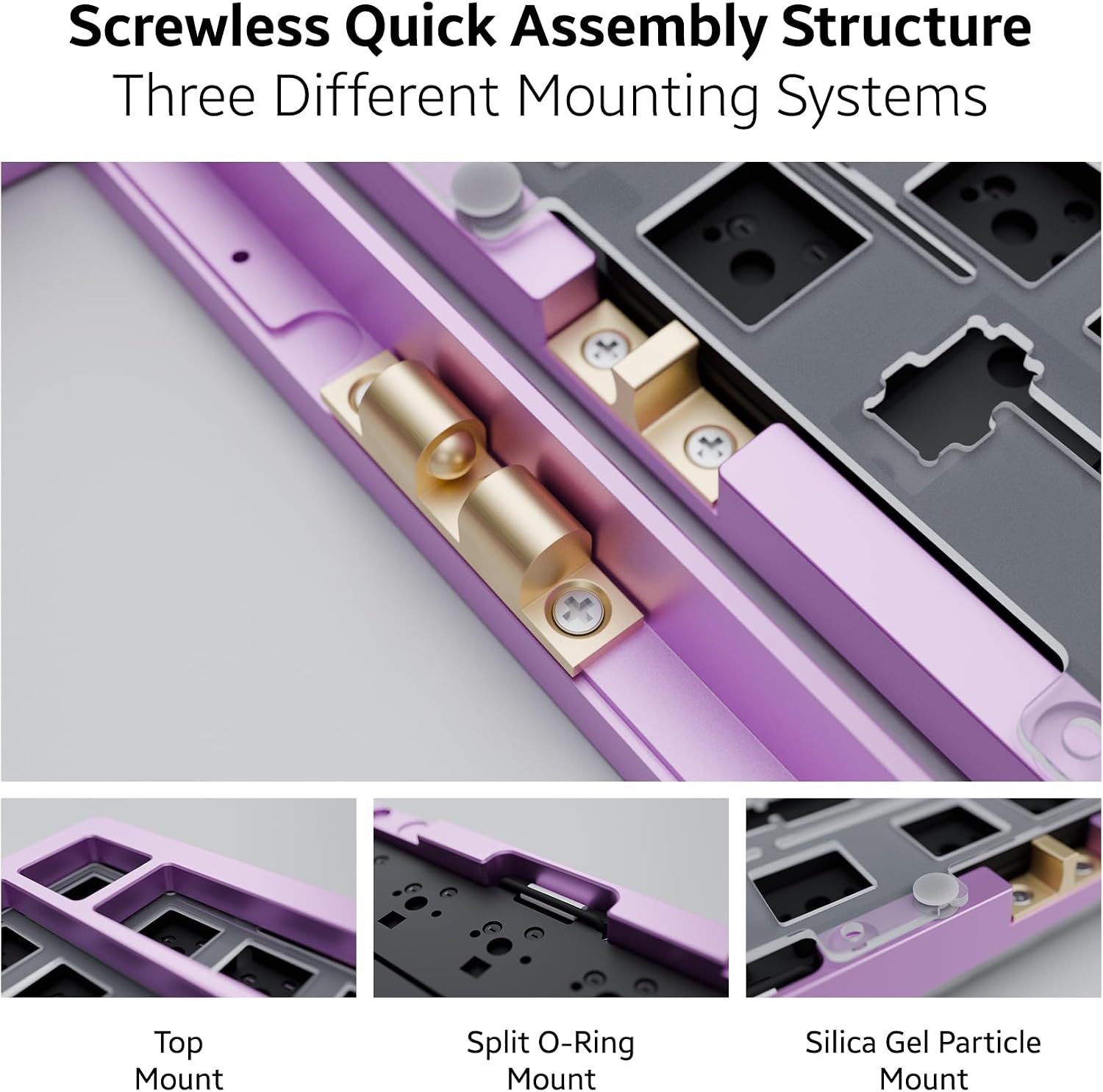 Chilkey ND75 Aluminum Keyboard 75% Percent Wireless Gaming Mechanical Keyboard with LCD Screen, Quick Assembly, BT/2.4G/USB-C, Hot Swappable Per-Key RGB Custom Purple Key Board for Laptop Office PC
