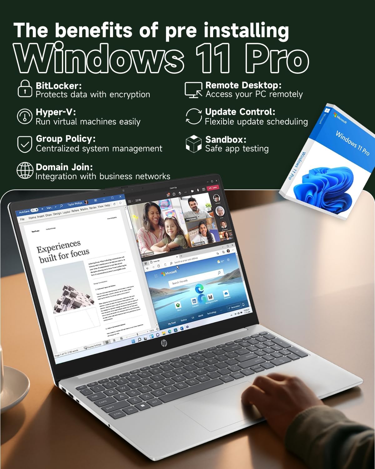 HP 17 Touchscreen Laptop, 17.3' HD+ Anti-Glare Display, AMD Ryzen 5 7530U, AMD Radeon Graphics, 32GB RAM, 1TB, Numeric Keypad, w/Accessories Windows 11 Pro Computer for Business & Students