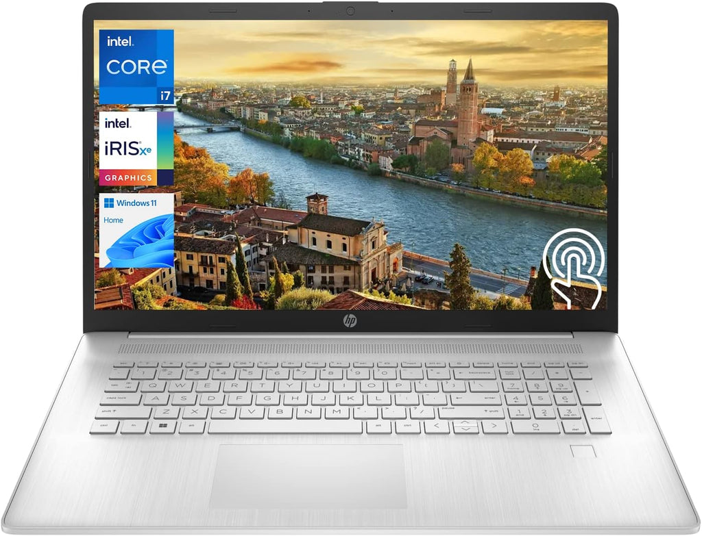 HP 17.3' i7 Laptop, 17.3' HD+ Touchscreen Display, Intel Core i7-1355U, 64GB RAM, 1TB PCIe SSD, Backlit Keyboard, Fingerprint Reader, Wi-Fi 6, Windows 11 Home, Silver