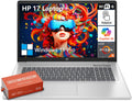 HP 17 Inch Touchscreen Laptop Computer, 17.3' HD+ Touch Screen Business Laptop PC, AMD Ryzen 5 (6-Cores), 32GB RAM 2TB SSD, Windows 11 Pro, 10-Key Number Pad | Copilot Key, Type-C, Wi-Fi 6, Silver