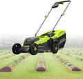 1600W Cordless Electric Battery Walk Behind Self Propelled Lawn Mower with Two 20v 4ah Lithium Batteries Three-Speed Adjustment of Mowing Height 33cm Cutting Size