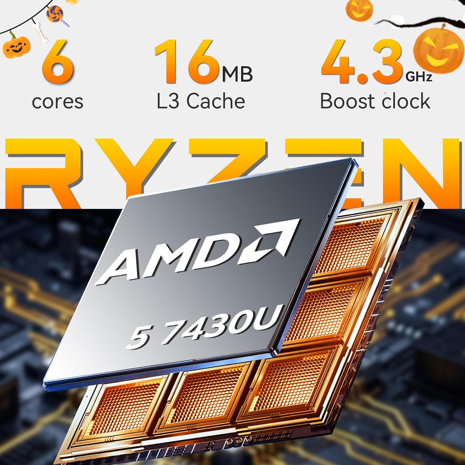 HP 17 Laptop for College Student & Business, Powerful Processor AMD Ryzen 5, 17.3 inch FHD Display, 16GB RAM + 1TB SSD, Windows 11 Pro, Copilot AI, Numeric Pad, Patented KB Kit
