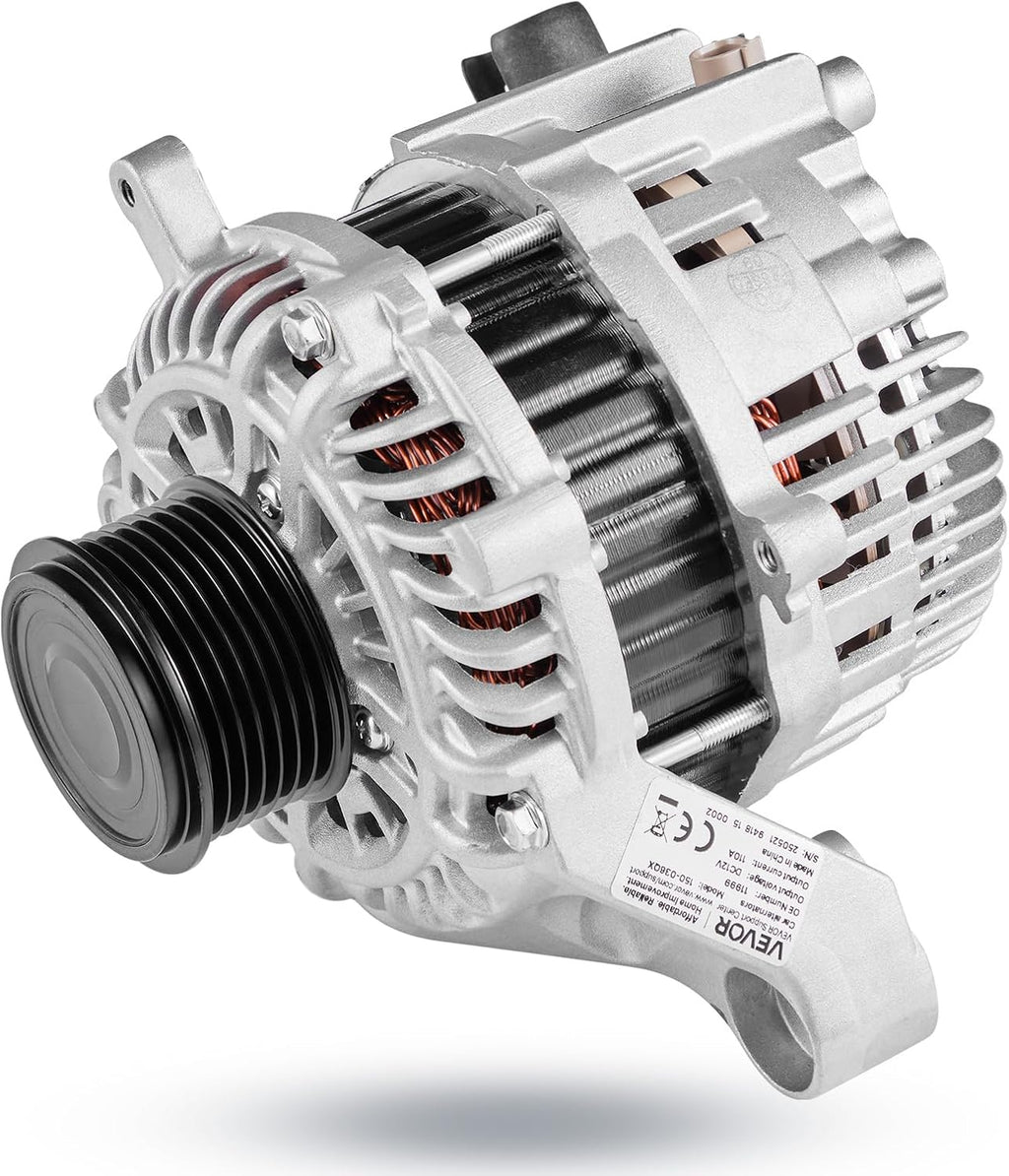 VEVOR Car Alternator 11999, Compatible with Honda Accord L4 2.4L 2013-2017, Automotive Replacement Alternator with Aluminum Housing and Pure Copper Round Coil, 31100-5A2-A02, AHGA88, 14489, A5TL0581ZC