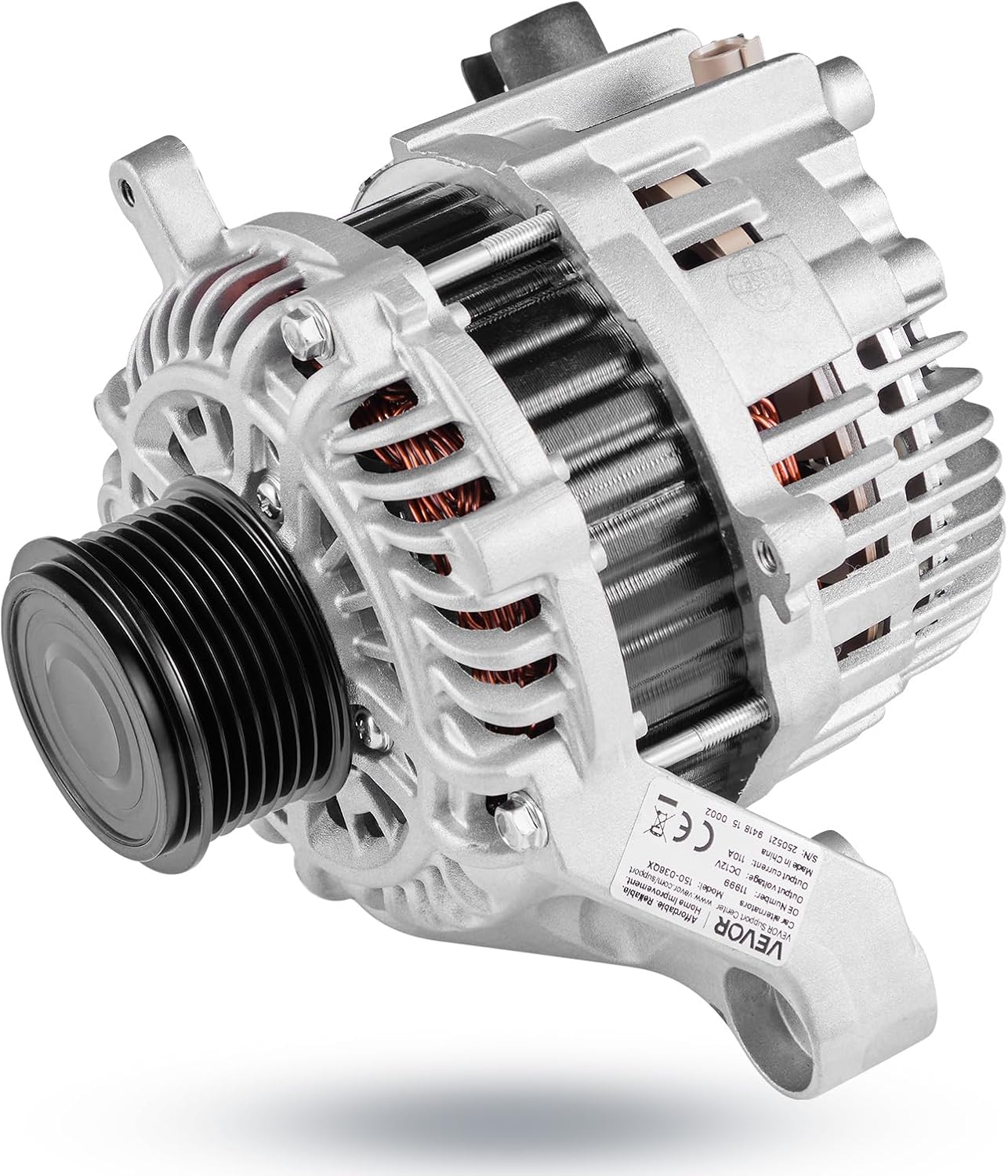 VEVOR Car Alternator 11999, Compatible with Honda Accord L4 2.4L 2013-2017, Automotive Replacement Alternator with Aluminum Housing and Pure Copper Round Coil, 31100-5A2-A02, AHGA88, 14489, A5TL0581ZC