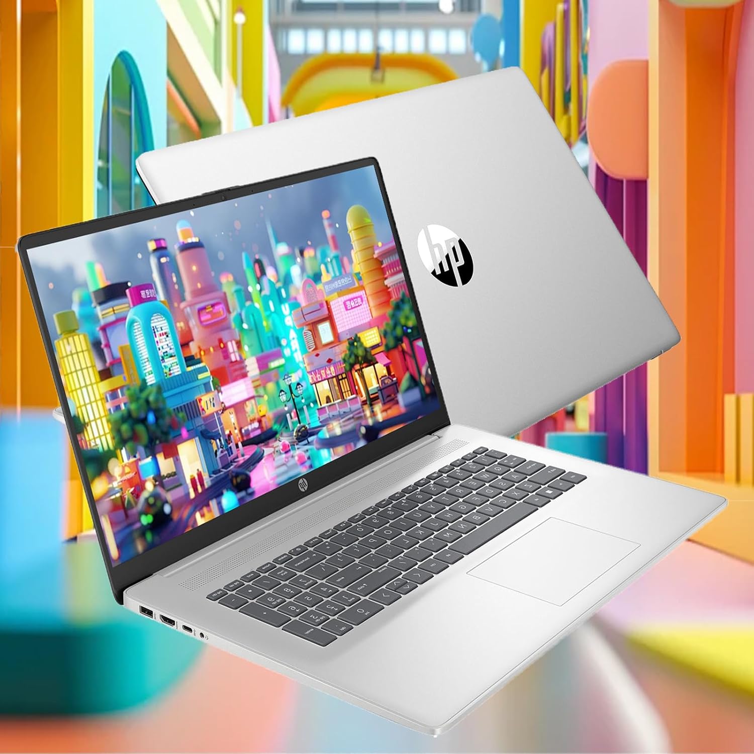 HP 2025 17 inch Business Laptop, 17.3' HD+ Touchscreen, Intel Core i5-1334U, Intel Graphics, 32GB RAM 1TB SSD, Numeric Keypad, Wi-Fi 6, HDMI, Fingerprint Reader, Windows 11 Home, Silver, w/Accessory