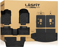 LASFIT Floor Mats&Trunk Mat&Backrest Mats for Dodge Durango 2013-2026, Fit 2nd Row Bench Seat(7seats), Not for 2nd Row Bucket Seat(6seats/5 Seats), All Weather TPE Custom Fit Cargo Liner, Black