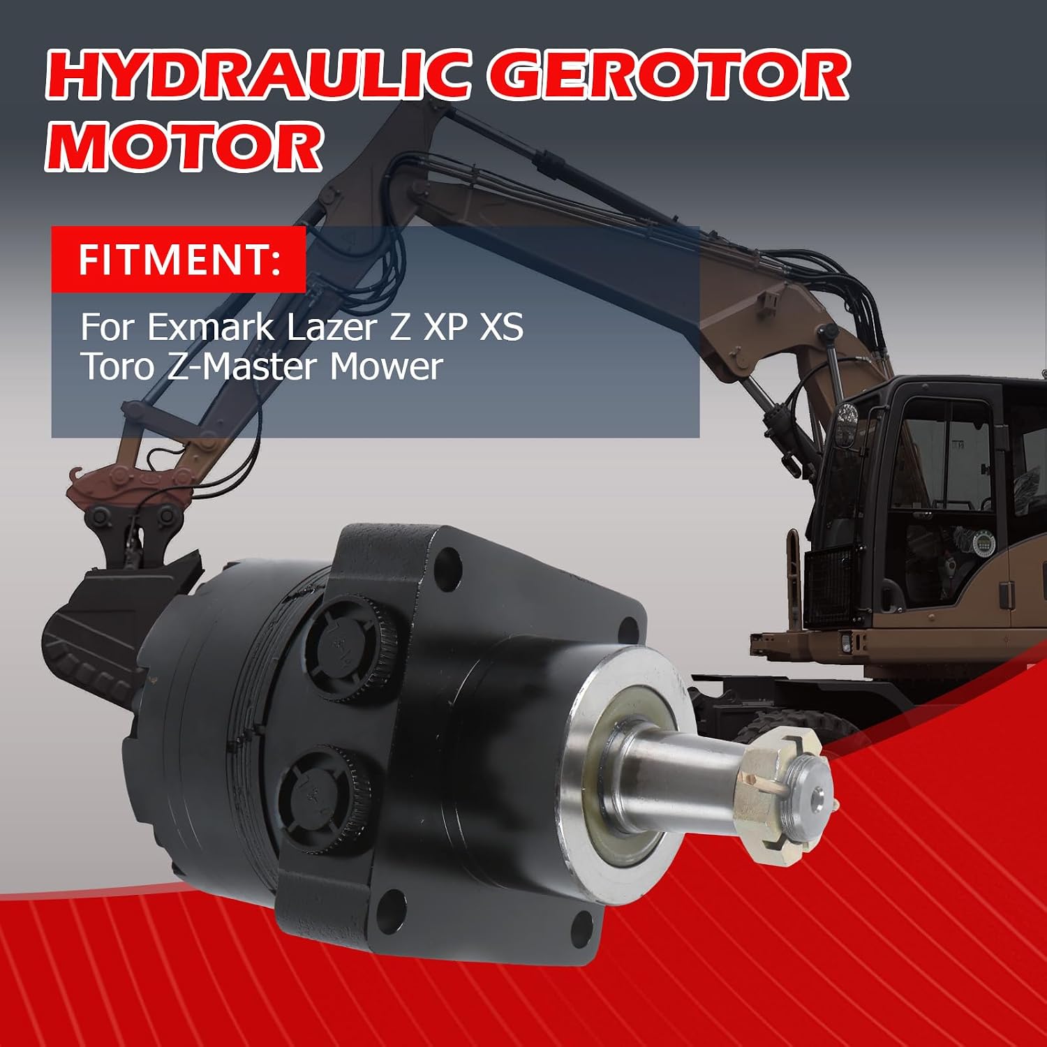 103-0991 103-2489 109-6553 Hydraulic Wheel Motor Direct Replacement for Exmark Lazer Z XP XS Toro Z-Master Mower Series Cast Iron High Torque