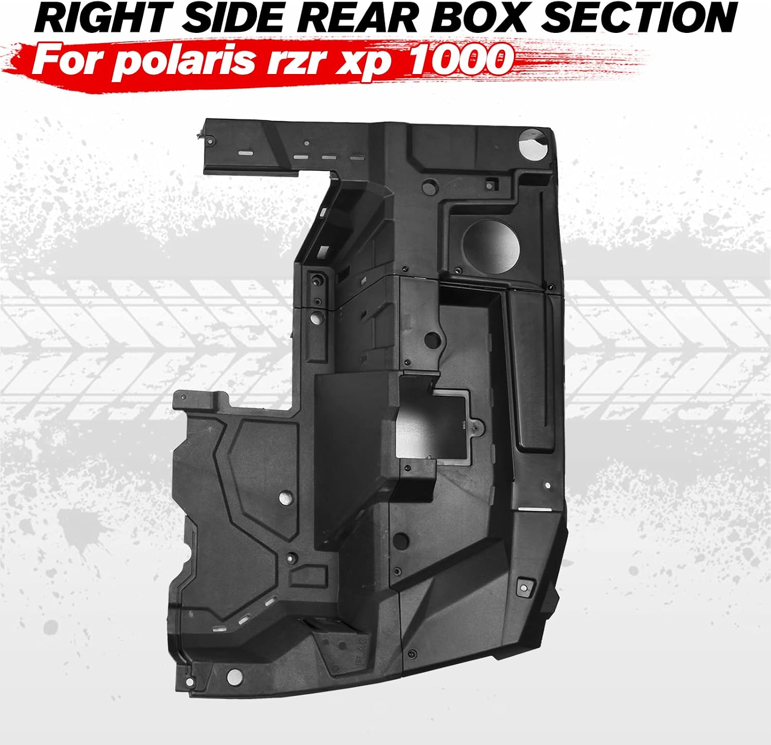 A & UTV PRO Right Side Rear Box Section for 2014-2023 Polaris RZR XP 1000/4 1000/Turbo - Combined Trunk Bed Storage Carrier Luggage Accessories, Replace OEM 5454270, RH, Black
