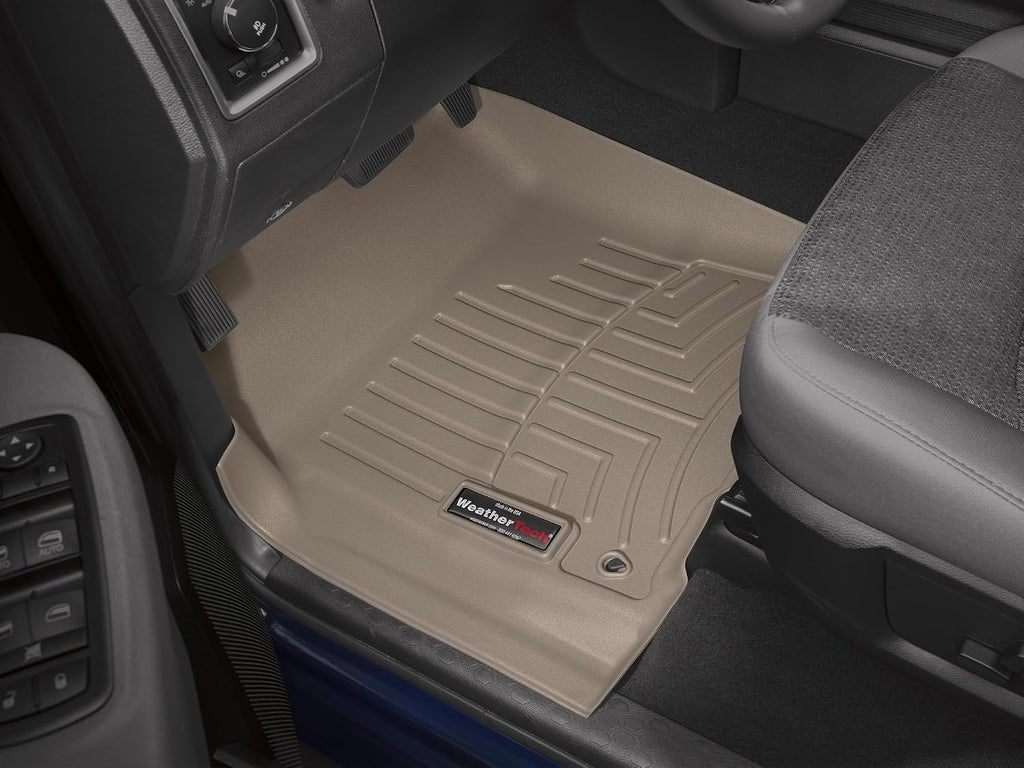 WeatherTech Custom Fit FloorLiners for Ram Truck 1500, Ram Truck 2500/3500, Ram 1500-1st Row (454651), Tan