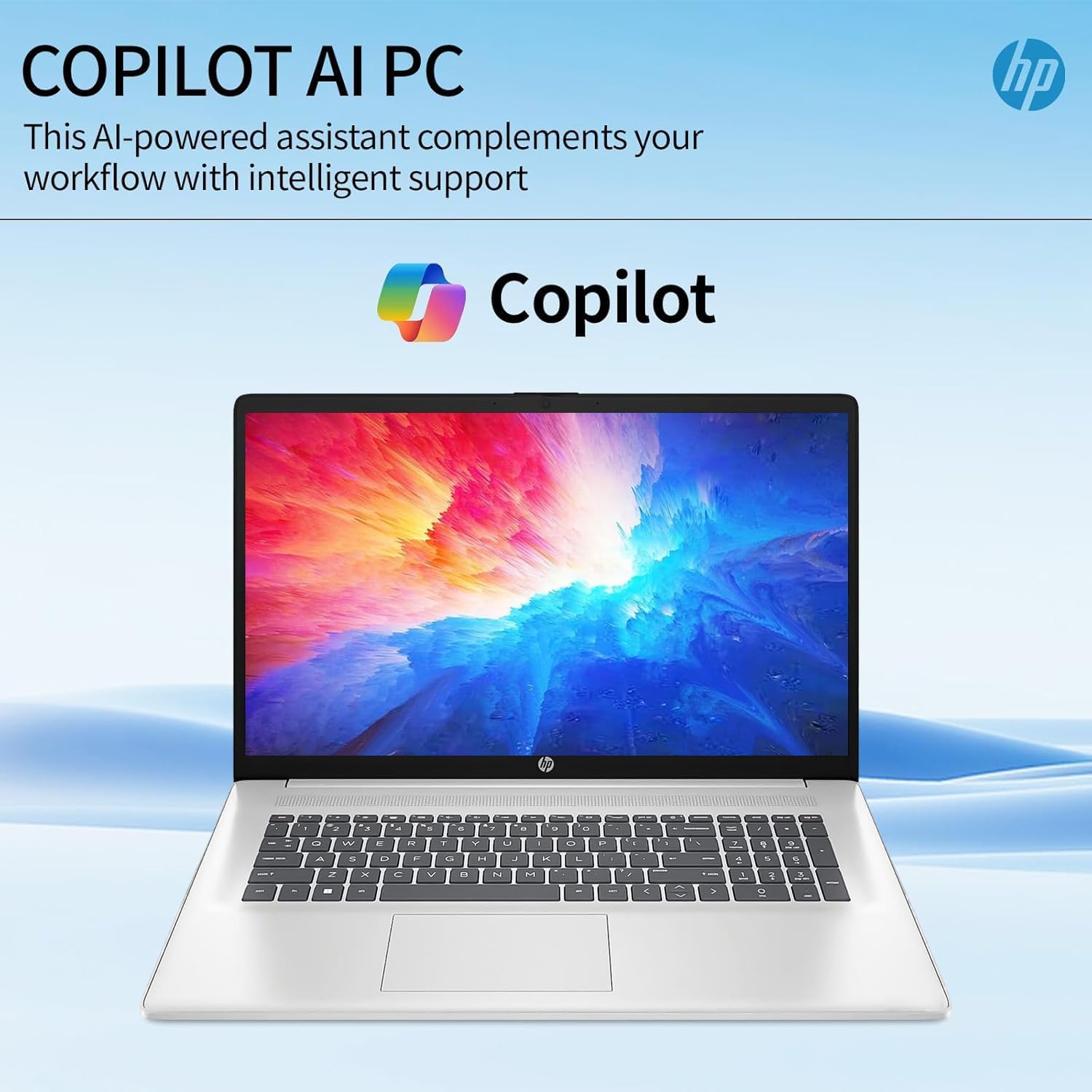 HP 17 Inch Laptop 2025, 17.3' FHD IPS Display, 32 GB RAM, 1 TB SSD, AMD Ryzen 5 7430U, AMD Radeon Graphics, Copilot-AI, Wi-Fi 6, Long Battery Life, Anti-Glare, Windows 11 Pro, w/Accessories