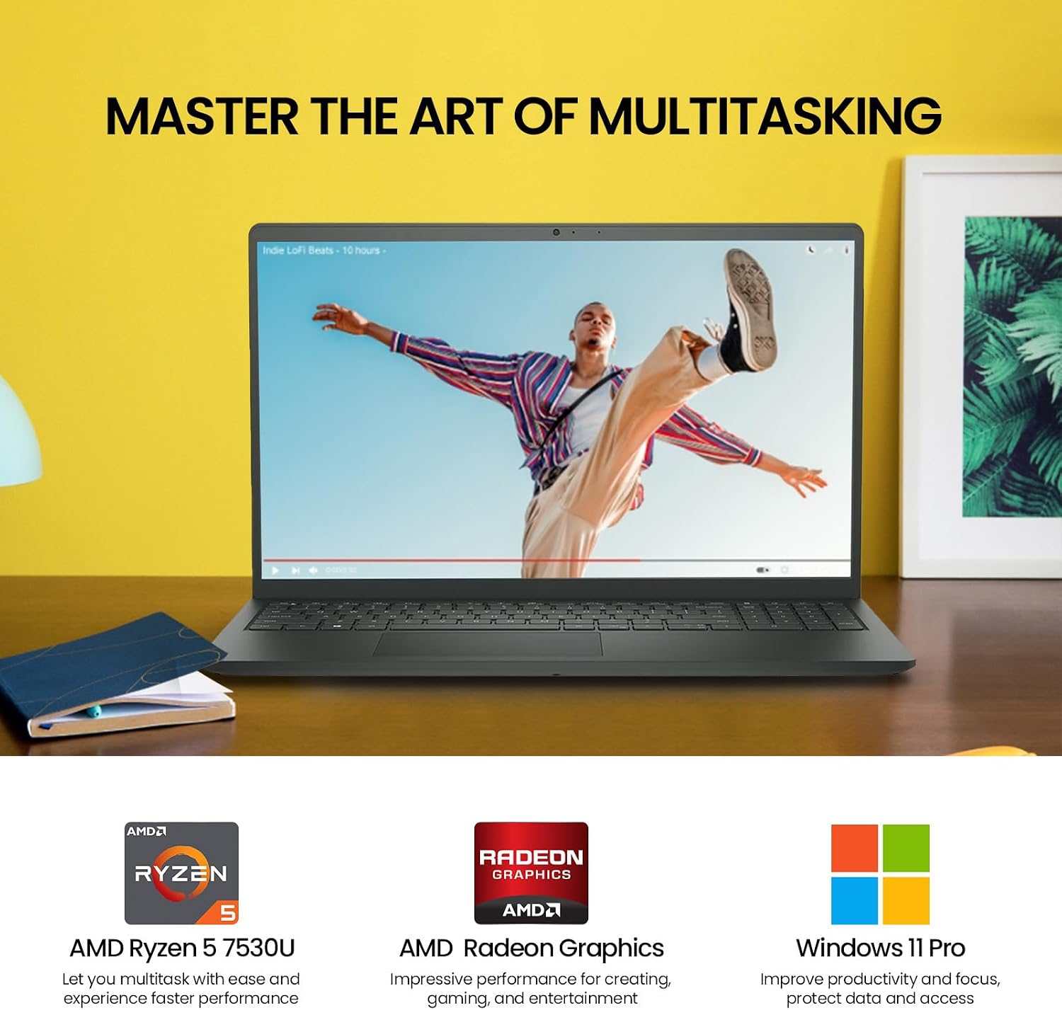 Dell Inspiron 15 Touchscreen Laptop Computer, 15.6' FHD IPS Touch Screen Students&Business Laptop PC, AMD Ryzen 5, 32GB RAM 1TB SSD, Windows 11 Pro, 10-Key Number Pad