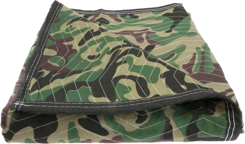US Cargo Control 65 lb/dozen, 80'x72' Large Heavy Duty Moving Blanket, MBCAMO Camo, 4-pack