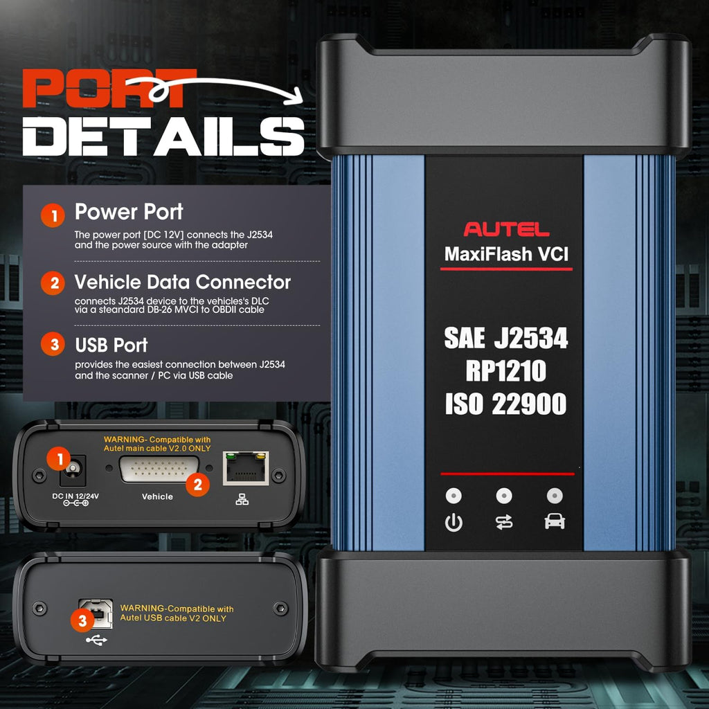Autel J2534 Pass-Thru Programmer, 2026 MaxiFlash Jbox VCI OEM Programming Diagnostic Tool 2.0V of MaxiFlash Elite, SAE J-2534 CAN FD DoIP D-PDU RP1210, Work with OE Tools & MaxiSYS Elite II PRO MS919