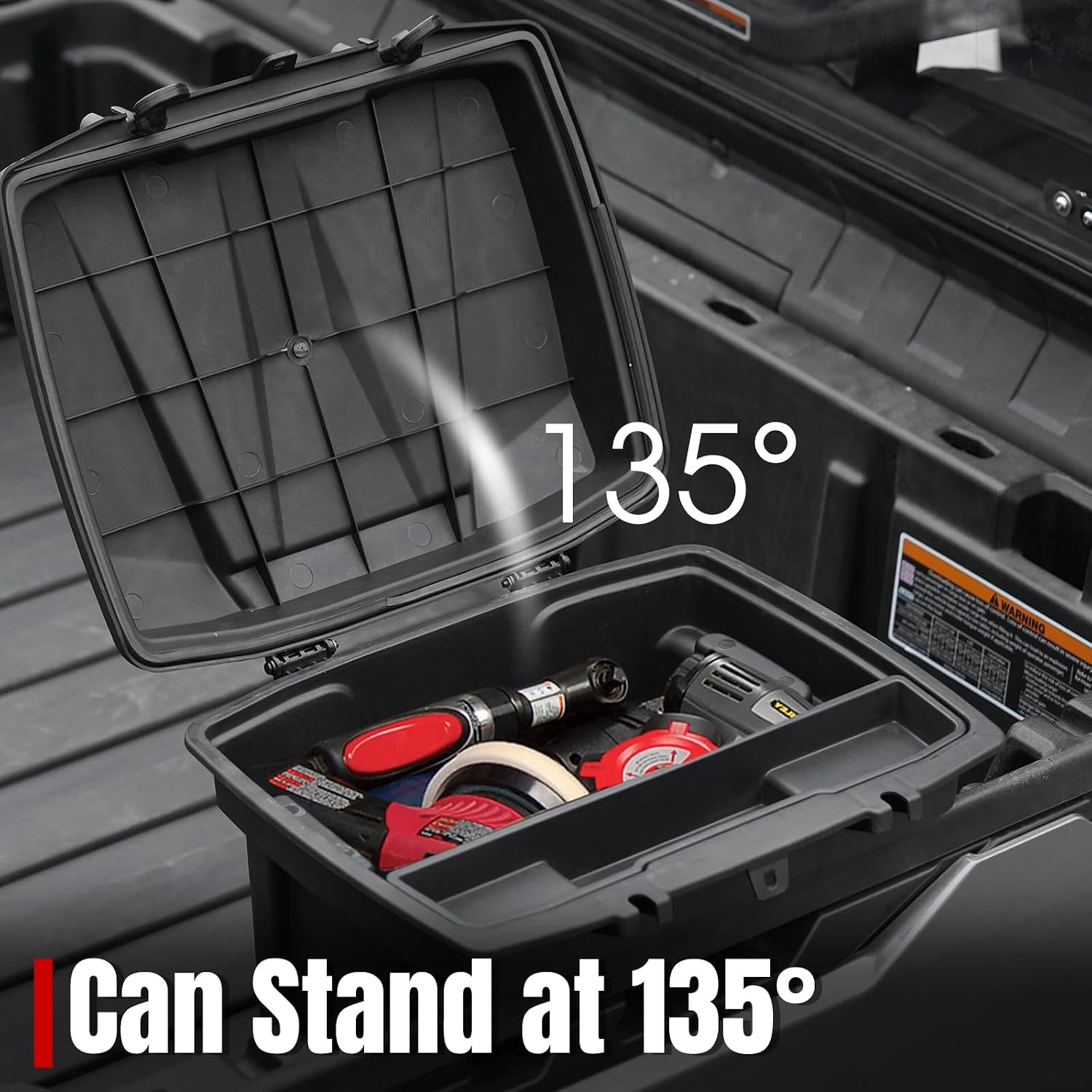 A & UTV PRO Bed Storage Box for Can Am Defender, HD10 HD9 HD8 HD5 Max/Can Am Commander, Compatible with Can-Am Defender 2016-2026 Accessories Removable Tool Box Rear Cargo Box