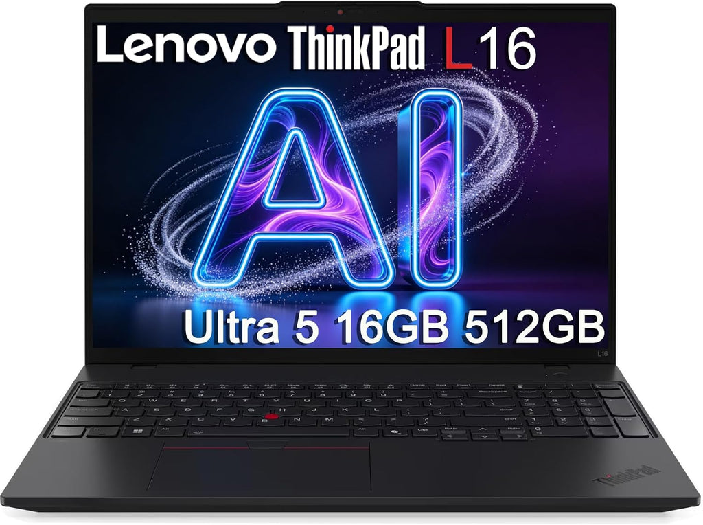 Lenovo ThinkPad L16 (Premium E16) Business AI PC Laptop (16' FHD+, Intel 12-Core Ultra 5 225U (> Ultra 7 155U), 16GB DDR5, 512GB SSD), Backlit KB, Fingerprint, 2x Thunderbolt 4, Webcam, Win 11 Pro