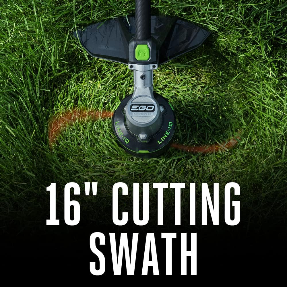 EGO POWER+ String Trimmer, Battery Powered, 16' Trimmer for Weeds and Grass with POWERLOAD, LINE IQ, Telescopic Carbon Fiber Shaft, Includes 56V 4.0Ah Battery and Charger - ST1623T