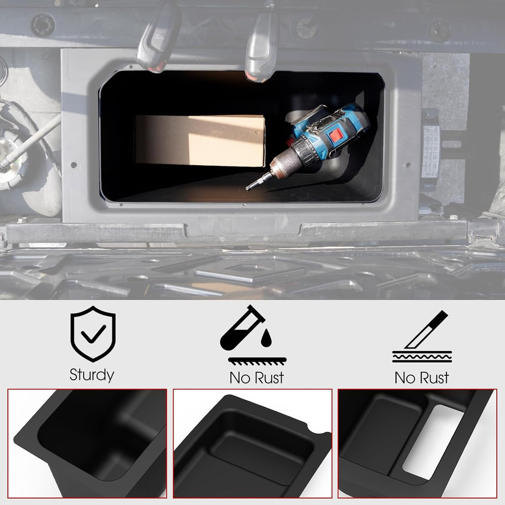 A & UTV PRO Bin Set Under Seat Storage Box for 2015-2021 Polaris Ranger 500/570 Mid-Size Accessories Tool Box Organizer Fits 50 inch Wide, 3PCS