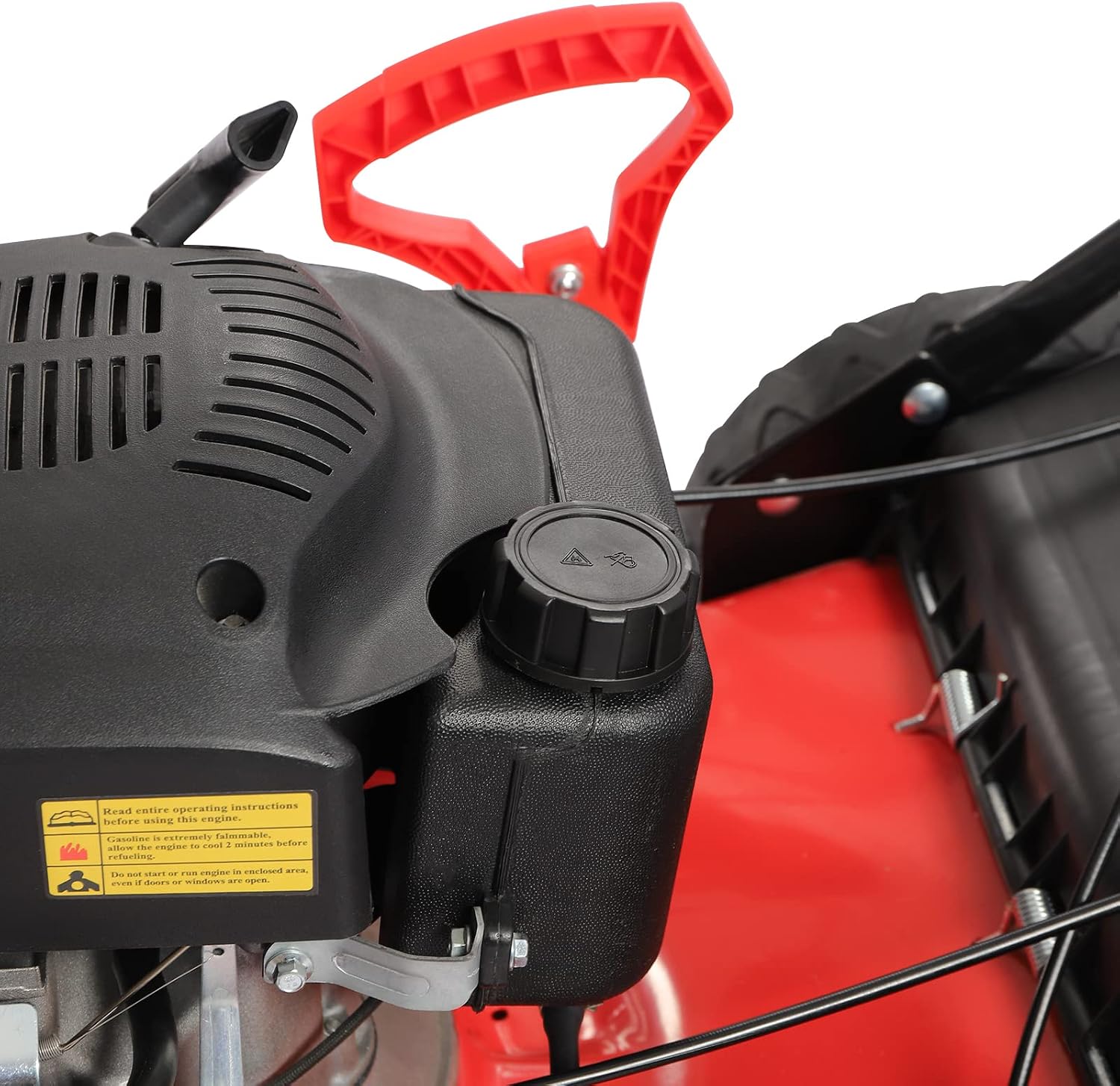 Gas Powered Lawn Mower Self Propelled, 3-in-1 w/Bag 20-inch & 173CC Gas Mower, 8 Adjustable Heights, 4-Stroke Engine 6.0HP Gas Lawn Mower for All Lawn Planting Weeding