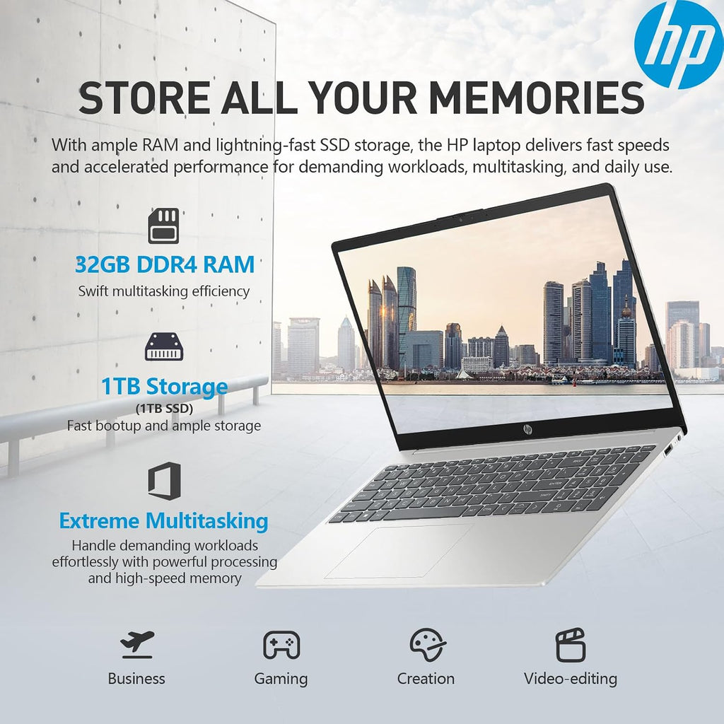 HP 15.6 Laptop Touchscreen Computer,Intel 10-Core i5,Touch Screen Laptop 15 Inch,32GB RAM 1TB SSD,Windows 11 Pro,Number Pad