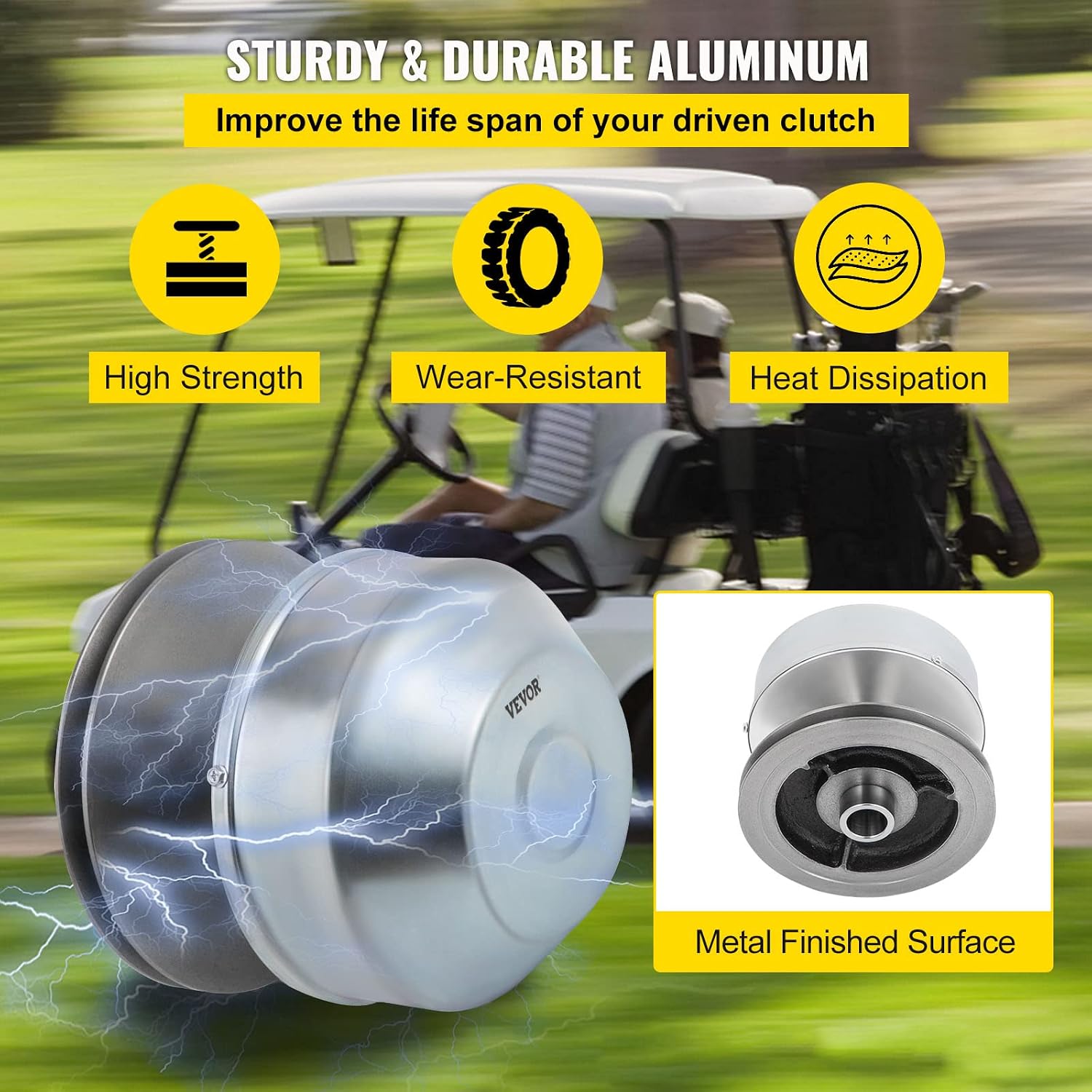 Bestauto G2-G22 Primary Drive Clutch Compatible With Yamaha Golf Cart 1985+ G2 G8 G9 G14 G16 G22 4 Cycle Carts Gas Golf Cart 1985 Up