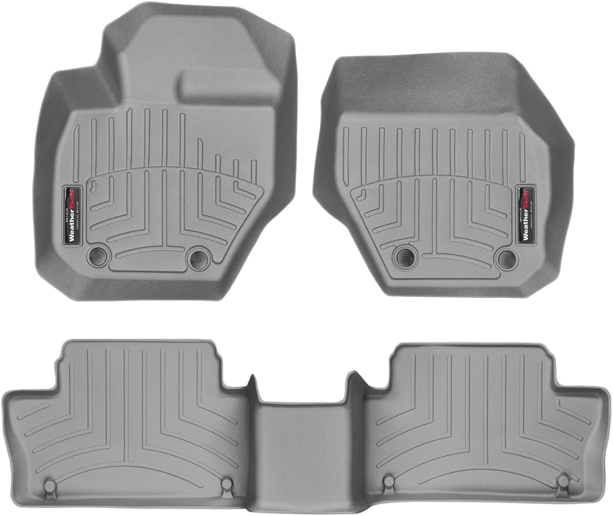 WeatherTech Custom Fit FloorLiners for Volvo XC60-1st & 2nd Row (46234-1-2), Grey