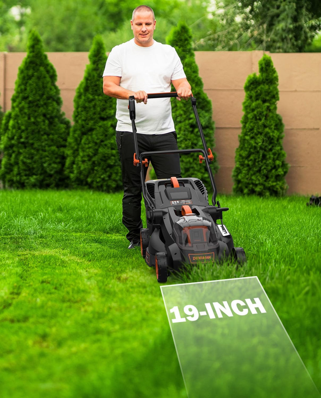 40V 19' Cordless Lawn Mower, Brushless Push Lawn Mower w/ 13.2Gal Bag, 98% Grass Collection, 3-Step Quicker Foldable, 6-Position Height Adjustment Meets Various Cutting Needs