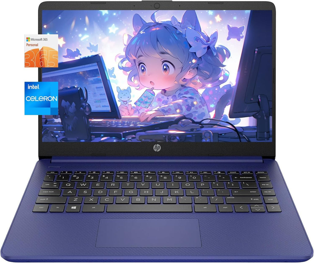 HP Stream Laptop 2023 Newest 14' HD Display, Intel Celeron N4120 Processor, 16GB RAM, 192GB Storge (64GB EMMC+128GB SD Card), ‎Intel UHD Graphics 600, Webcam, Wi-Fi, Windows 11 Home in S Mode