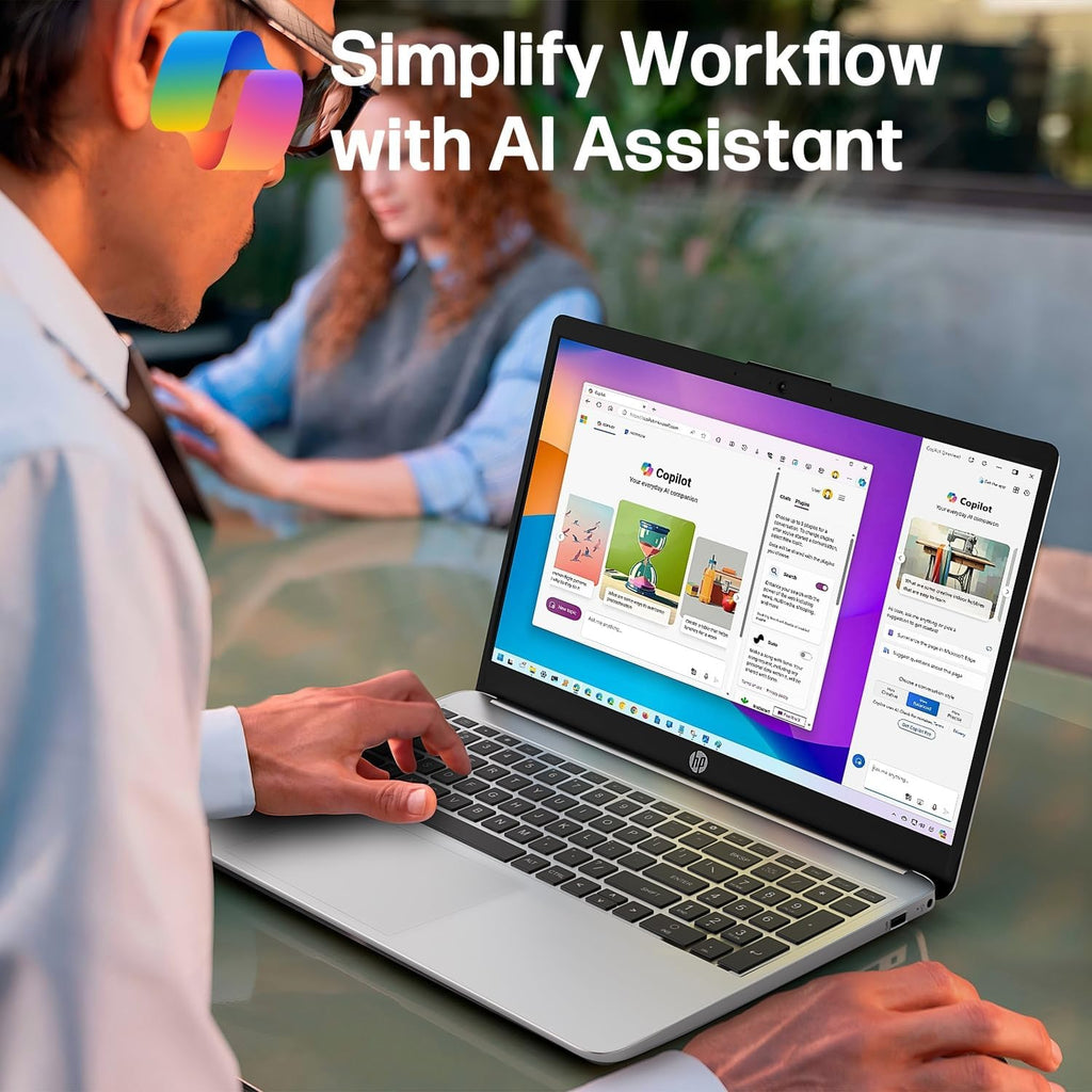HP 15.6'' FHD Touchscreen Laptop, Intel 10-Core i5-1334U, 16GB RAM 512GB SSD, Lifetime MS Office & Copilot AI, Laptop for Business&Student, WiFi 6, Windows 11 Home
