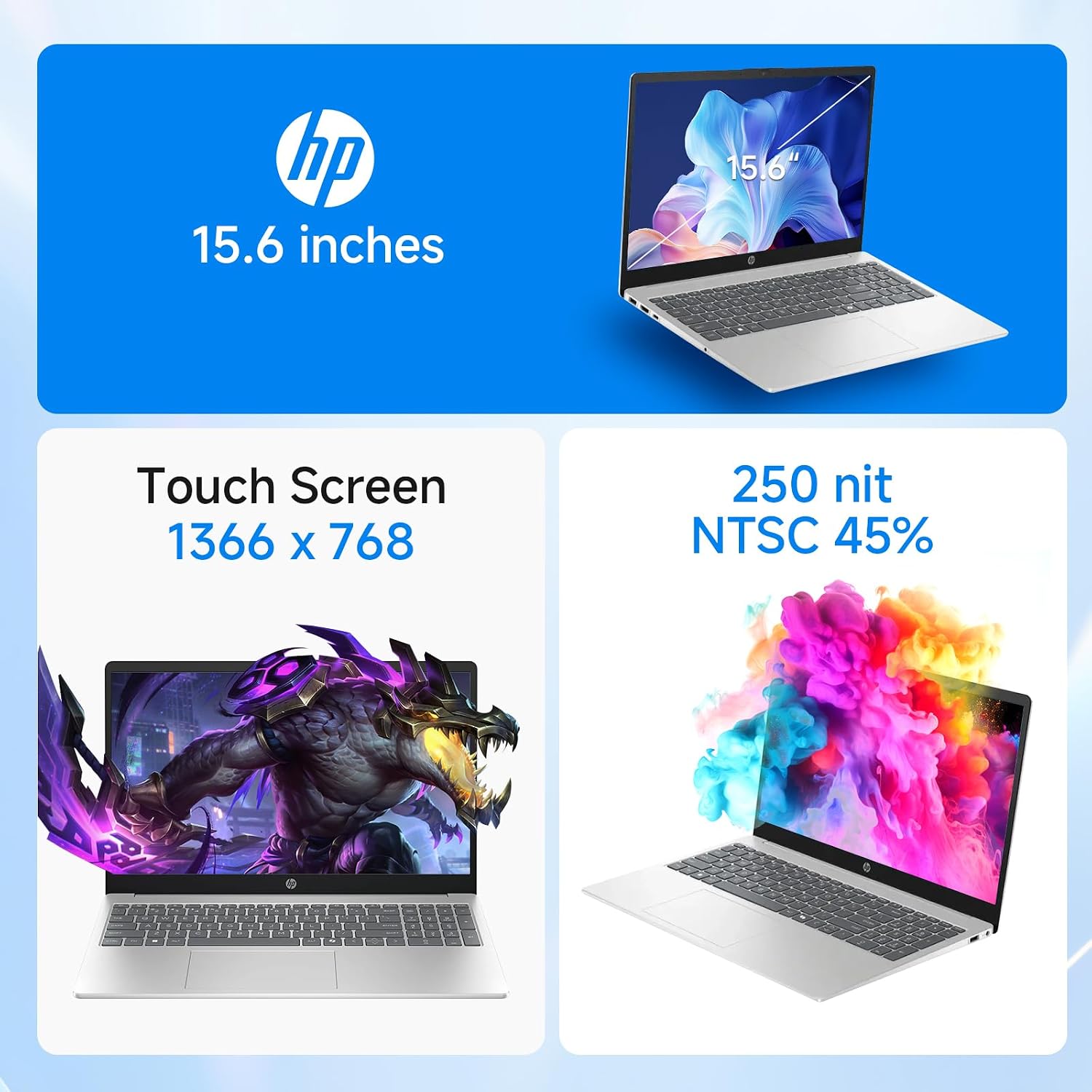HP 2025 Touchscreen Laptop, Intel i3-1315U(Beat i3 1215u, Up to 4.5GHz), 32 GB RAM, 1 TB SSD, 15.6' 250 nits Anti-Glare Display, Intel UHD Graphics, Windows 11 Pro & Copilot-AI Chat w/Accessories