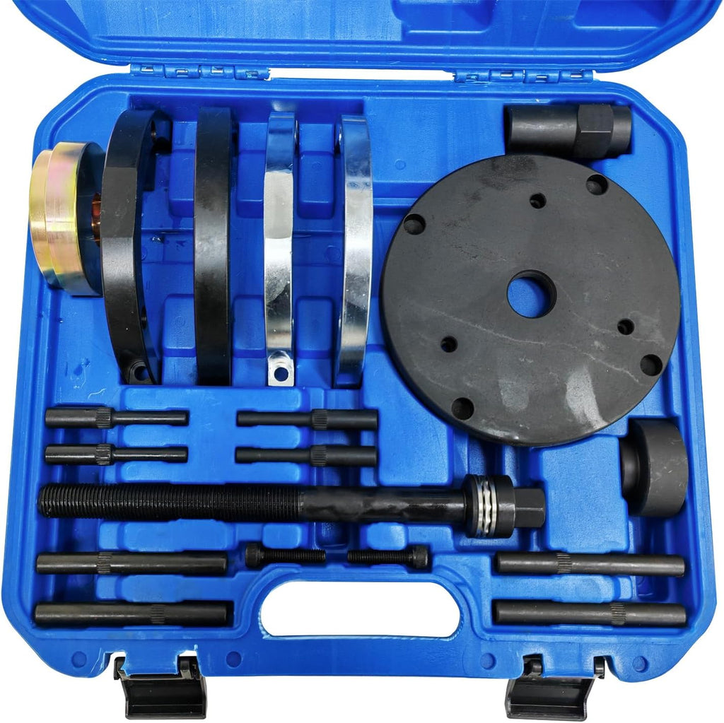 INTBUYING 20PCS Wheel Hub Bearing Unit Tool Set Installer Removal Automotive Mechanics Tool Kit Heavy Duty Bearing Splitter with Case 82mm