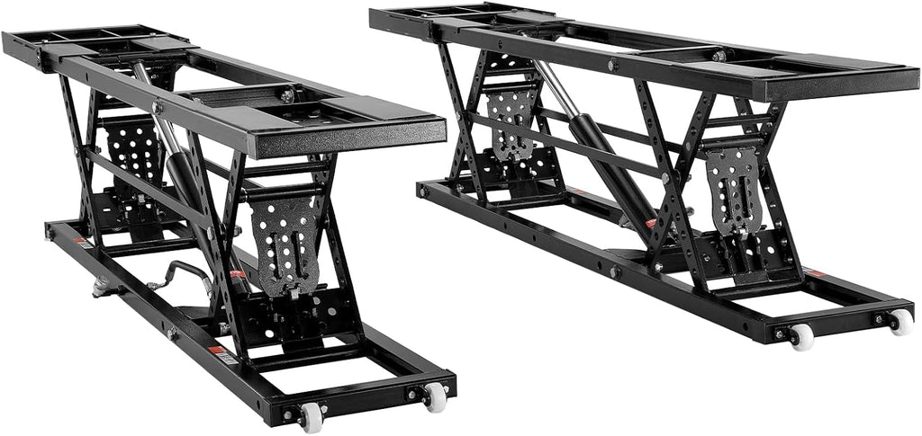 VEVOR Portable Car Lift - 7,000 LBS Capacity, 26.8' Max. Height, Heavy-Duty Carbon Steel Truck Lift with 120V Power Unit | 26.8' Max Height, Extended-Length Plates, Heavy-Duty Carbon Steel, 120V Power Unit, For Home Garage Shop