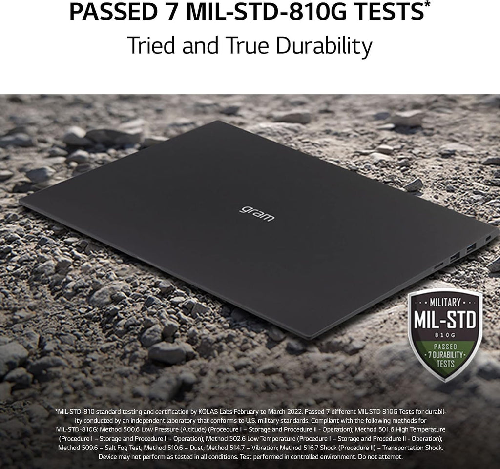 LG gram (2022) 17Z90Q Ultra Lightweight Laptop, 17' (2560 x 1600) IPS Display, Intel Evo 12th Gen i7 1260P Processor, 32GB LPDDR5, 2TB NVMe SSD, FHD Webcam, WiFi 6E, Thunderbolt 4, Windows 11, Gray