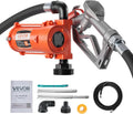 VEVOR Fuel Transfer Pump, 12V DC 15 GPM, Cast Iron Diesel Transfer Pump Kit, with Manual Nozzle, Discharge Hose, Overheat Protection, Power Cable, Explosion-Proof, for Gasoline Diesel Kerosene & More
