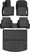YITAMOTOR Floor Mats & Cargo Liner Fit for Mazda CX-5 2017-2025, TPE All Weather Custom Fit Floor Liners for Mazda CX5, 1st & 2nd Row and Trunk Liner Car Mats Set Accessories, Black