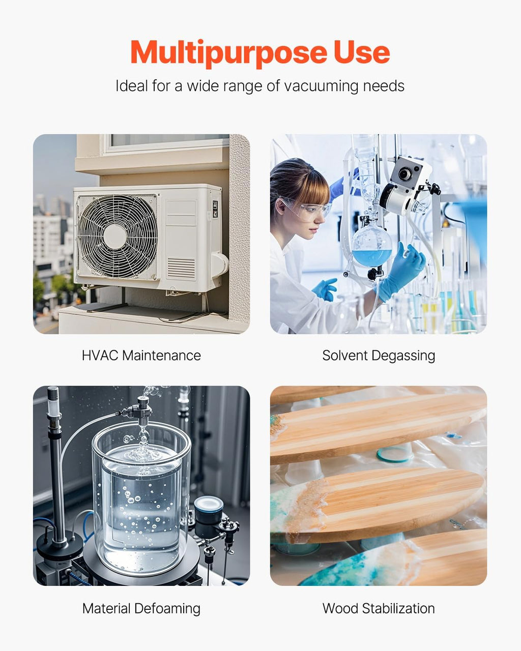 VEVOR Vacuum Pump, 9 CFM, HVAC 2 Stage Rotary Vane Vacuum Pump, for R134a R22 R410a Systems, Auto AC Vacuum Pump Kit with Oil Bottle, for Automotive Air Conditioner Maintenance Resin Degassing