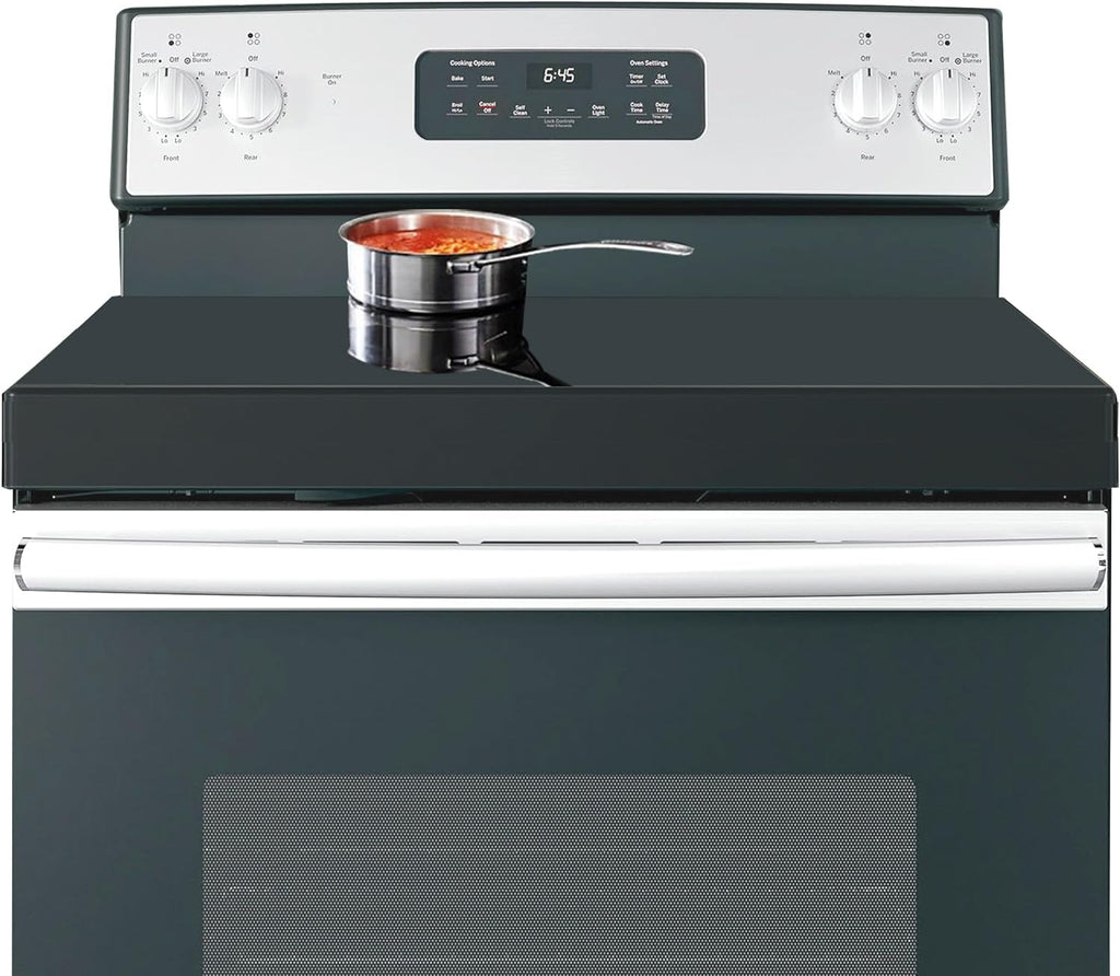 Stainless Steel Gas Stove Top Cover, Noodle Board Cooktop Cover, Kitchen Organizer for Gas and Electric Stove Range Expanding Kitchen Space, Large Size 30'x 22'x3', Black