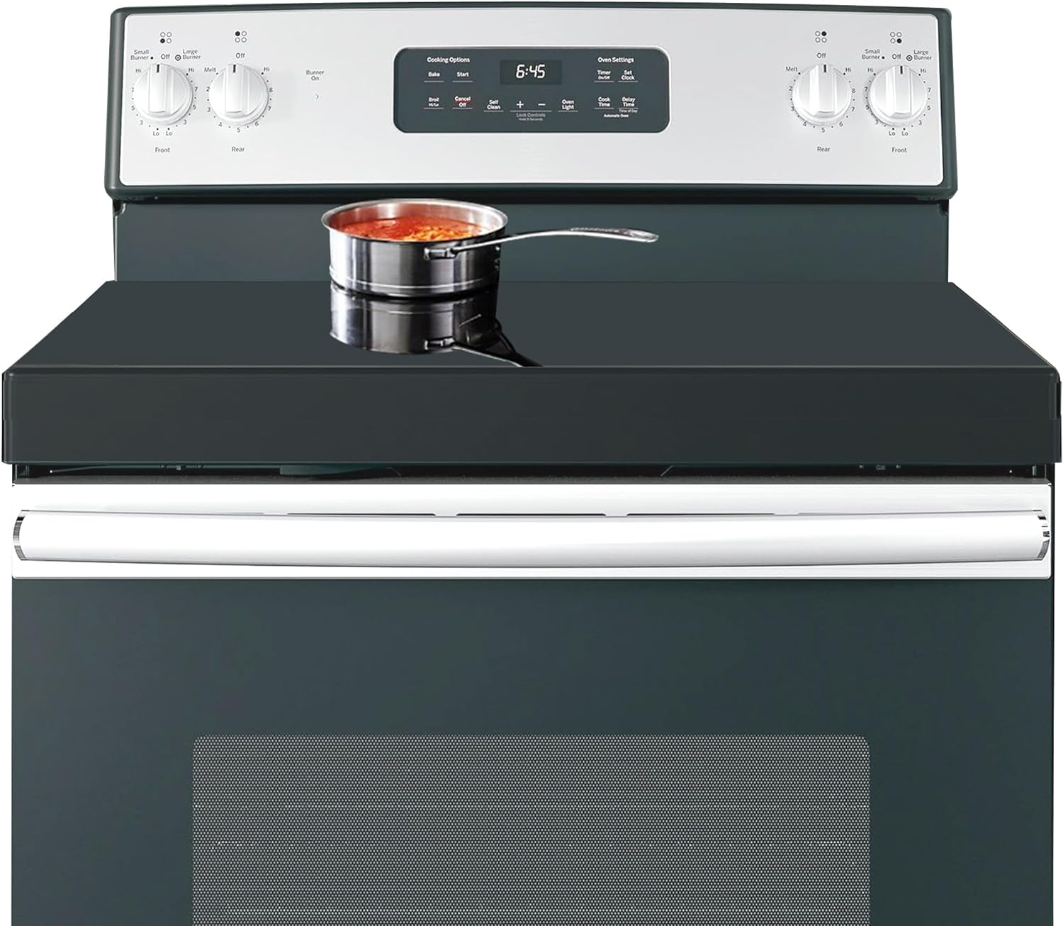 Stainless Steel Gas Stove Top Cover, Noodle Board Cooktop Cover, Kitchen Organizer for Gas and Electric Stove Range Expanding Kitchen Space, Large Size 30'x 22'x3', Black